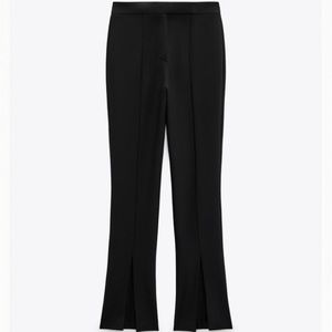 Zara Black Flared Dress Pants with Slits